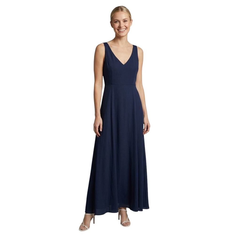 Show Me Your Mumu Jenn Maxi Dress Navy Blue V-Neck Flowy Women’s 3XL NWT